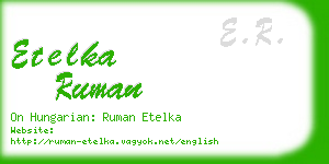 etelka ruman business card